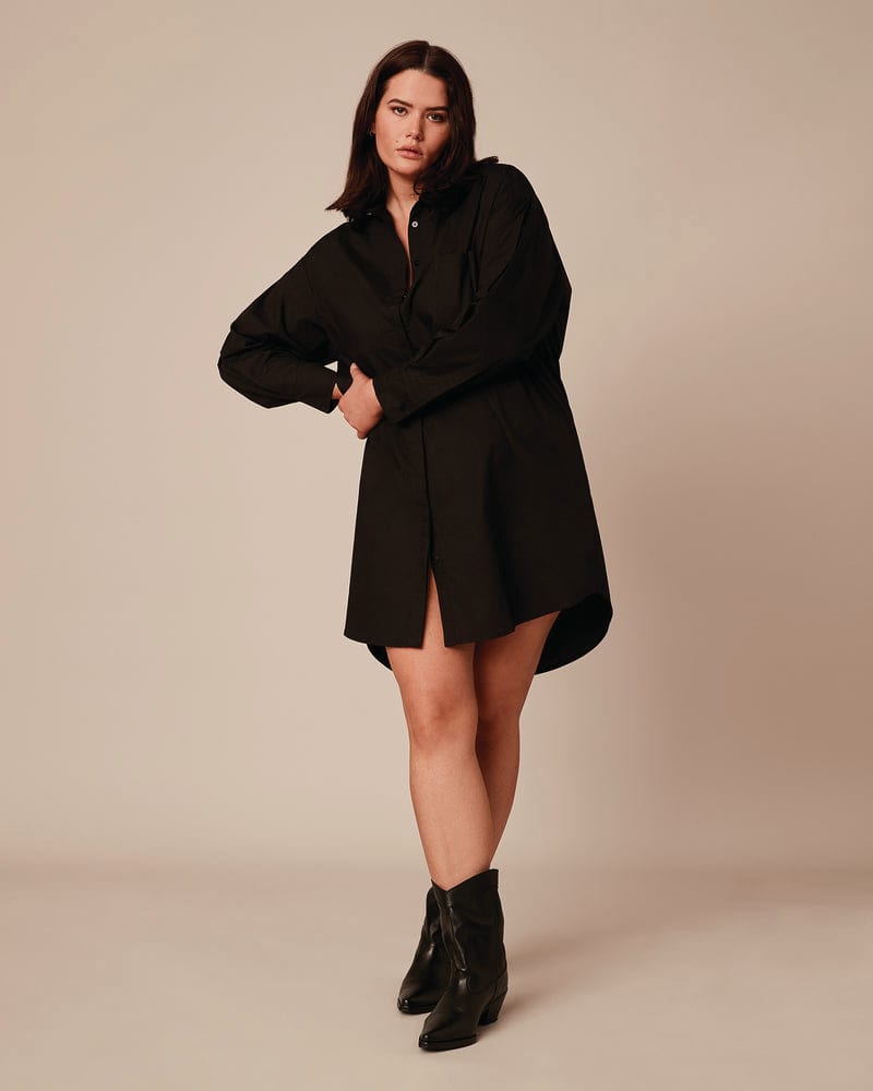 Black shirt outlet dress